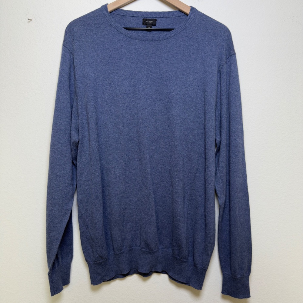 J. Crew Men Cashmere Cotton Sweater‎ XL Crewneck Pullover Preppy Casual